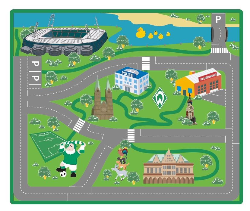 SV Werder Bremen Spielteppich 100x120cm