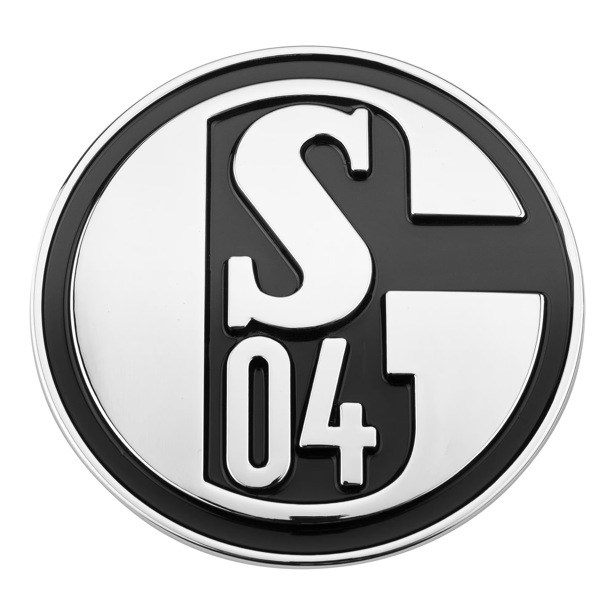 FC Schalke 04 Auto-Aufkleber Chrom schwarz