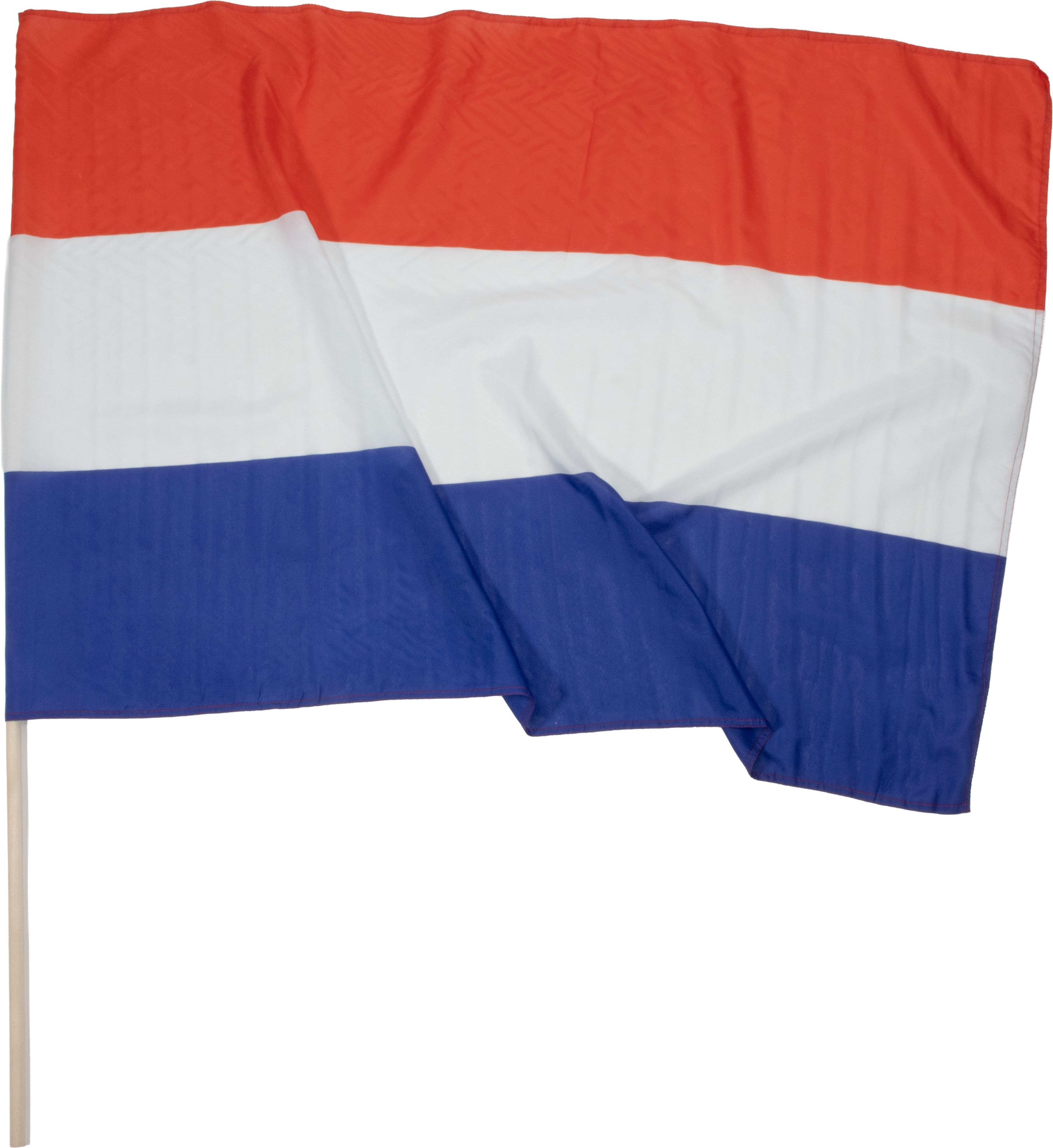 Niederlande-Fahne 80x120cm mit Holzstock