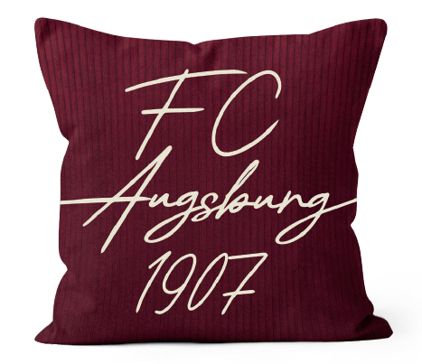 FC Augsburg Kissen Bordeaux Kord