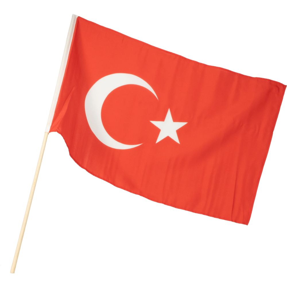 Türkei-Fahne 40x60cm mit Holzstock