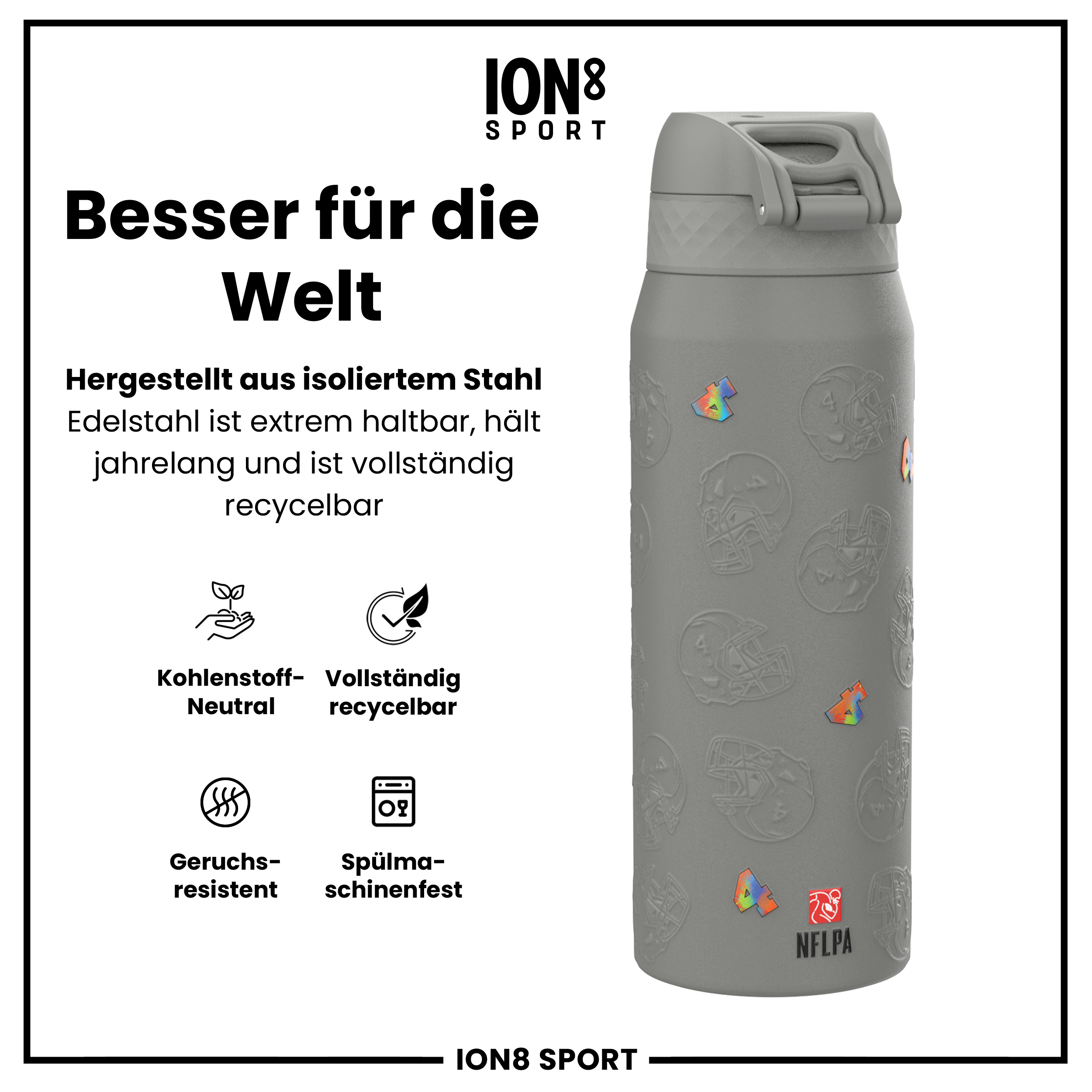 DK Metcalf Steel Water Bottle 750ml