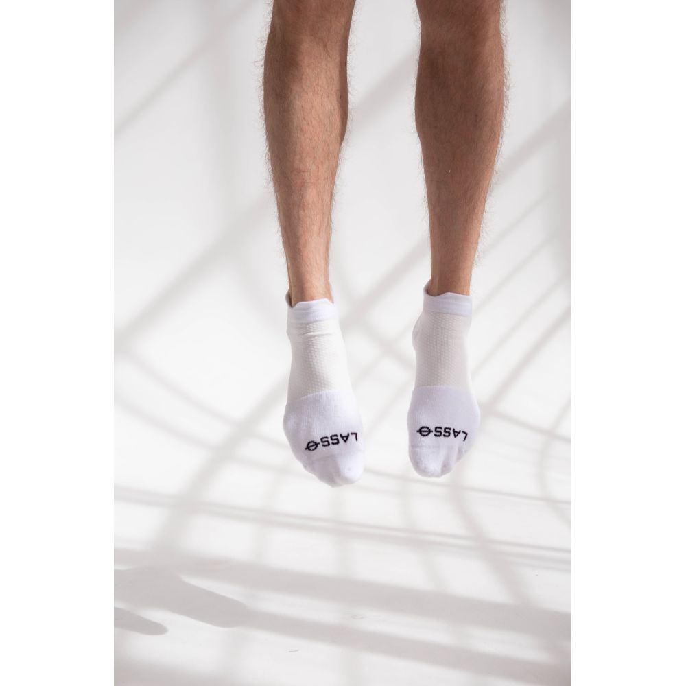 Performance Compression Socks Low Tab White