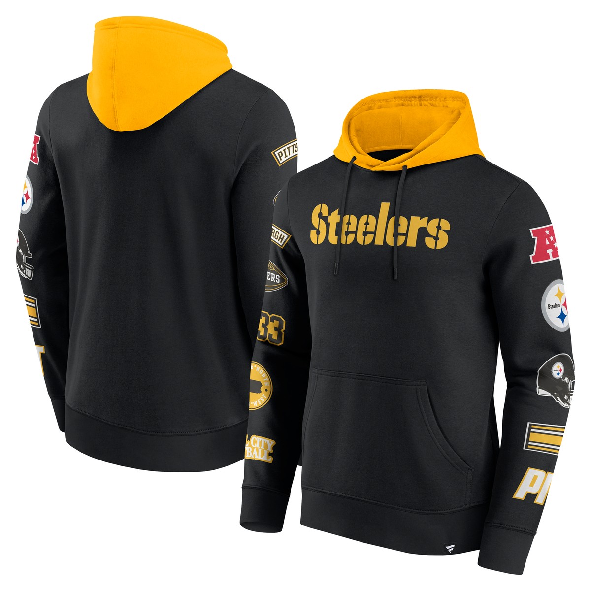 Pittsburgh Steelers Patched Out Fleece Hoodie