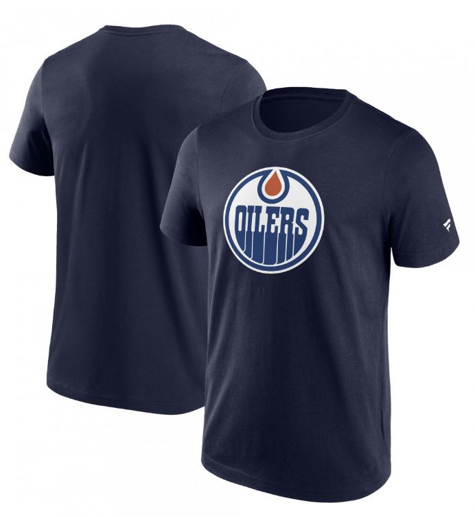 Edmonton Oilers Primary Logo Graphic T-Shirt