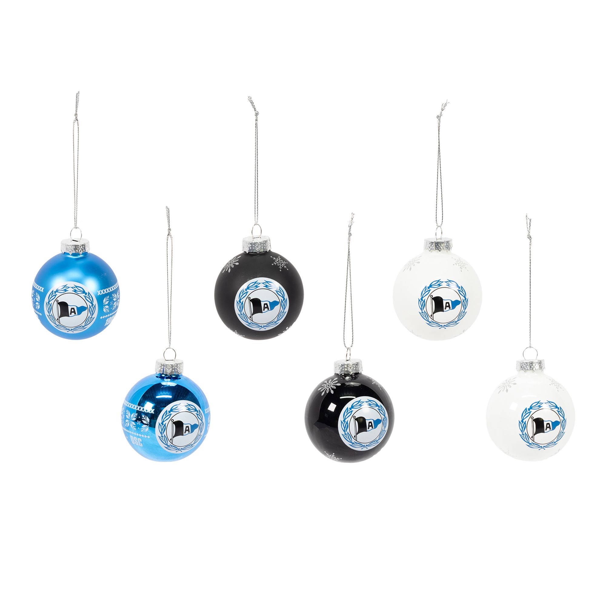 Arminia Bielefeld Weihnachtsbaumkugel 6er-Set Logo