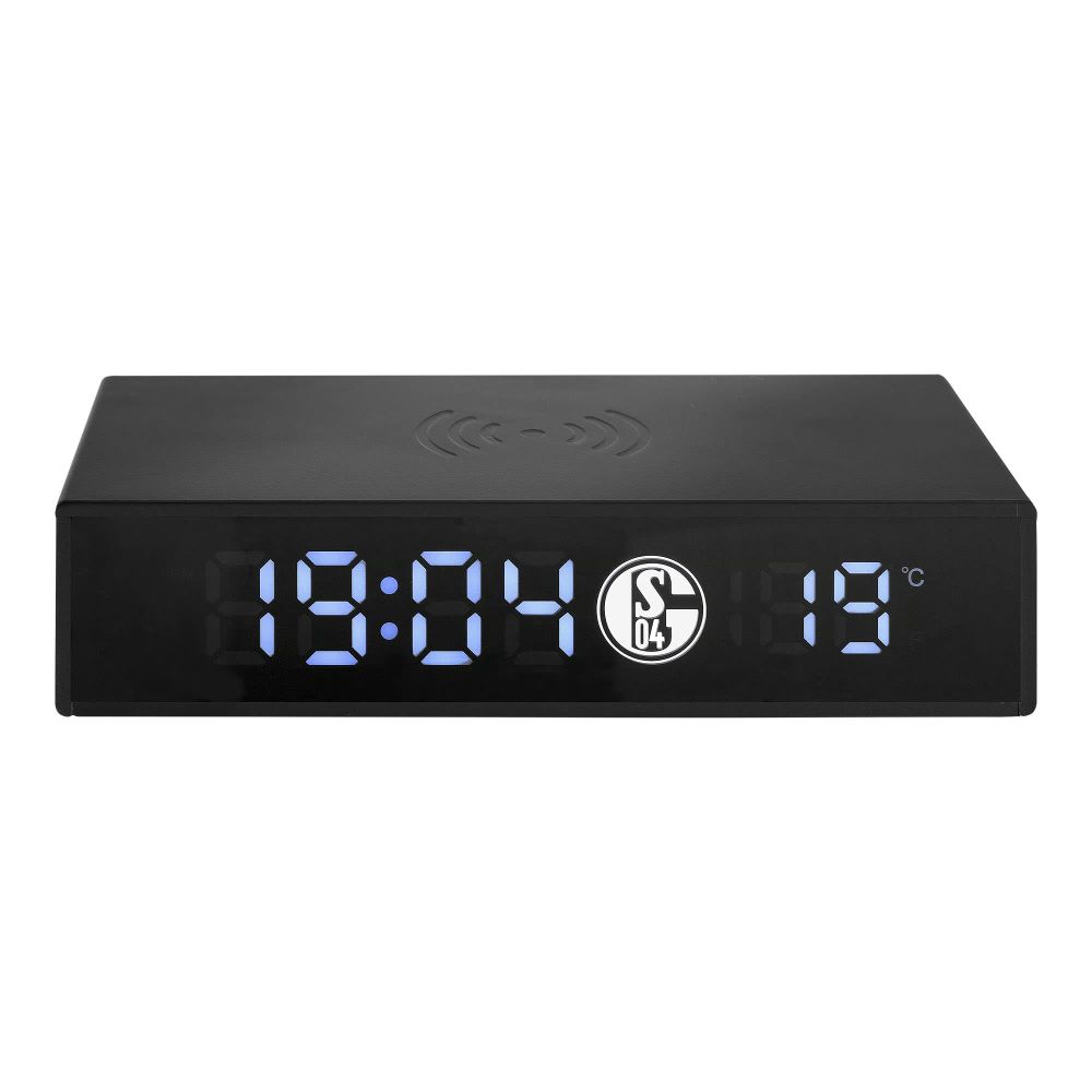 Schalke 04 Digitaler Wecker mit Handy-Ladefunktion