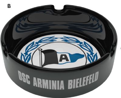 Arminia Bielefeld Aschenbecher Logo rund