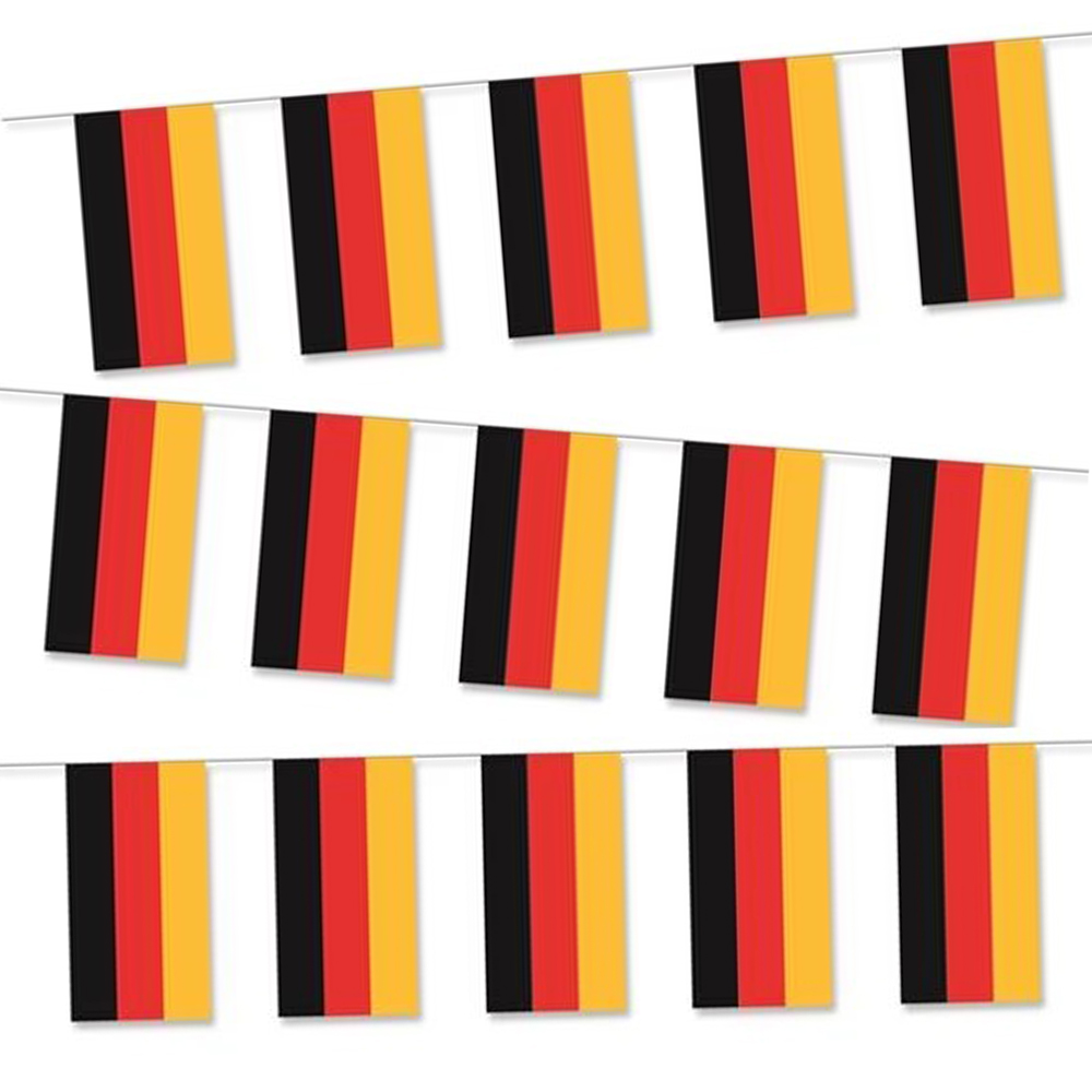 Deutschland Fahnenkette, mit 15 Fahnen 30x45 cm