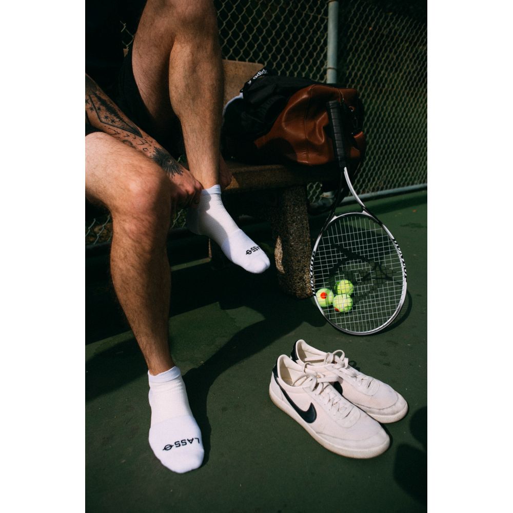 Performance Compression Socks Low Tab White