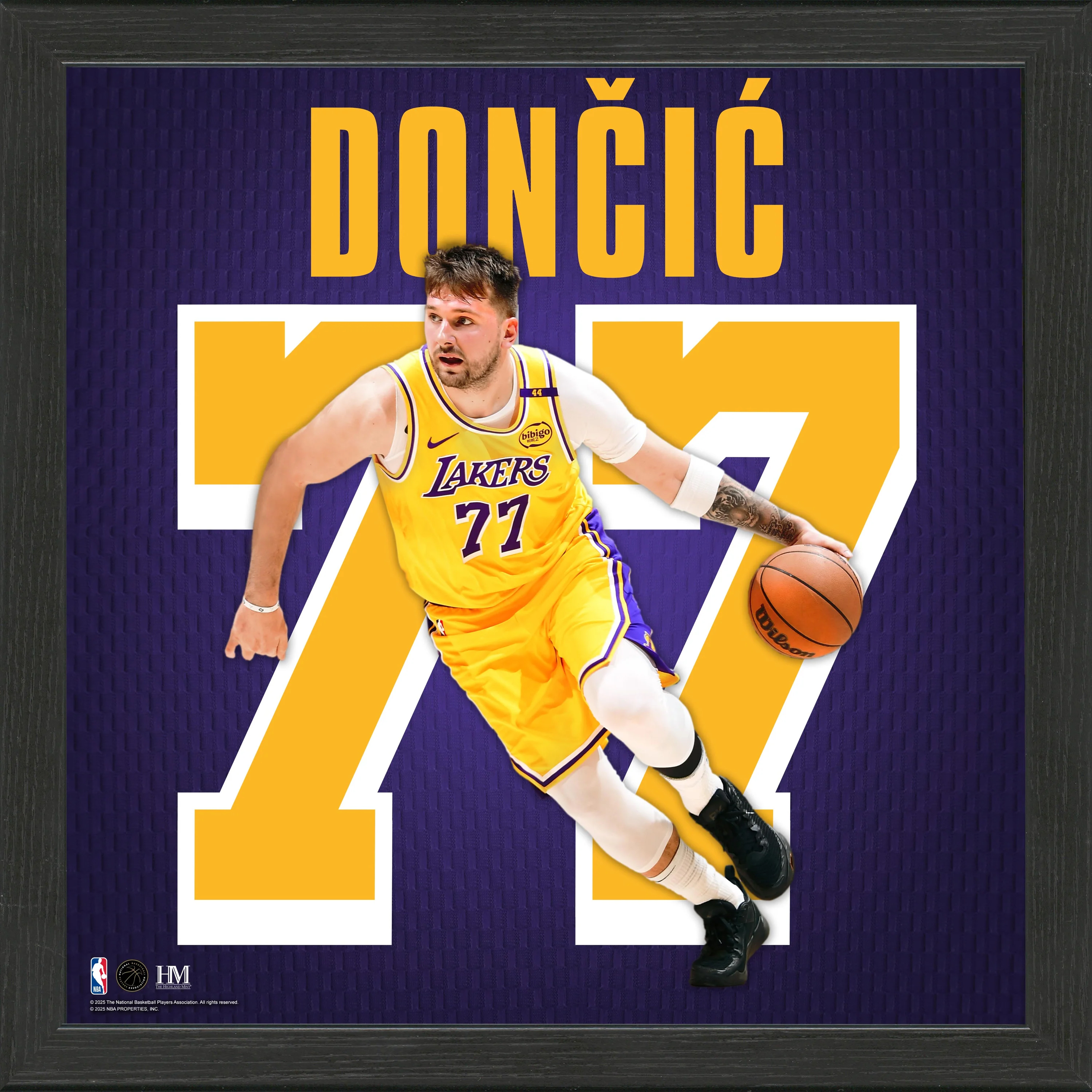 Los Angeles Lakers Luca Doncic Impact Jersey Frame