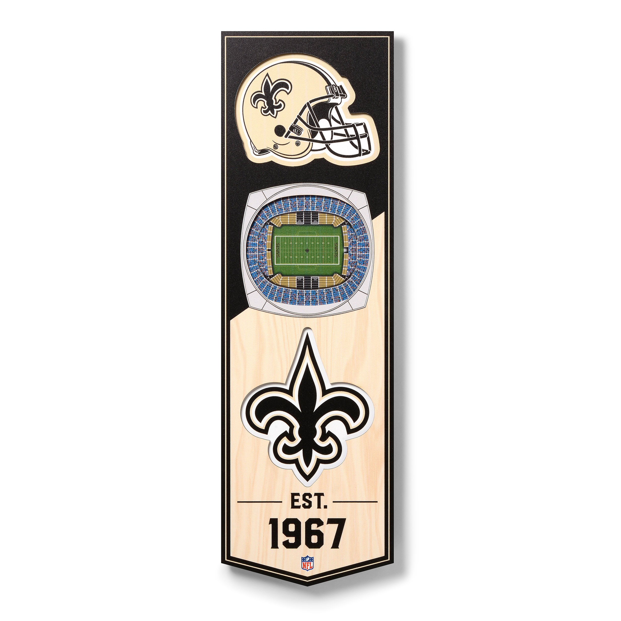 New Orleans Saints 3D Stadium Banner