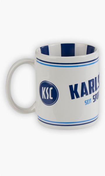 Karlsruher SC Tasse Retro geprägt weiß