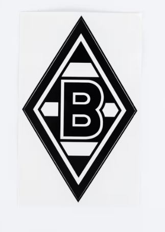 Borussia M´Gladbach Edelaufkleber Raute Schwarz gr