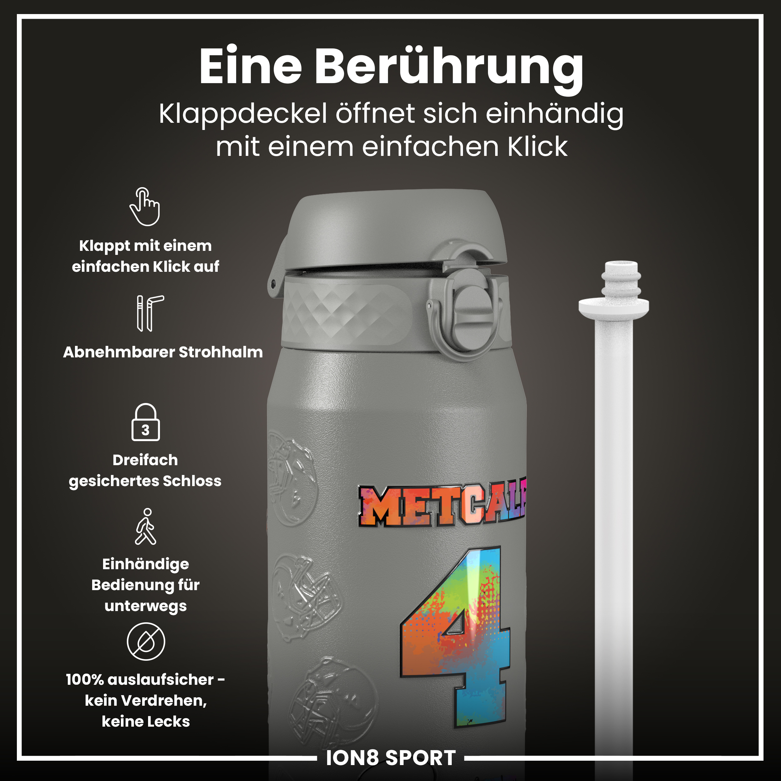 DK Metcalf Steel Water Bottle 750ml