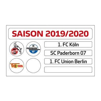 Update-Set Magnettabelle Bundesliga 19/20