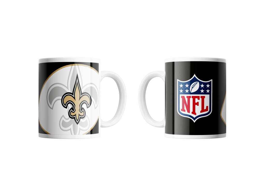 New Orleans Saints Mug Shadow Logo & Shield