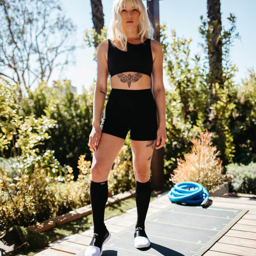 Knee High Compression Socks White