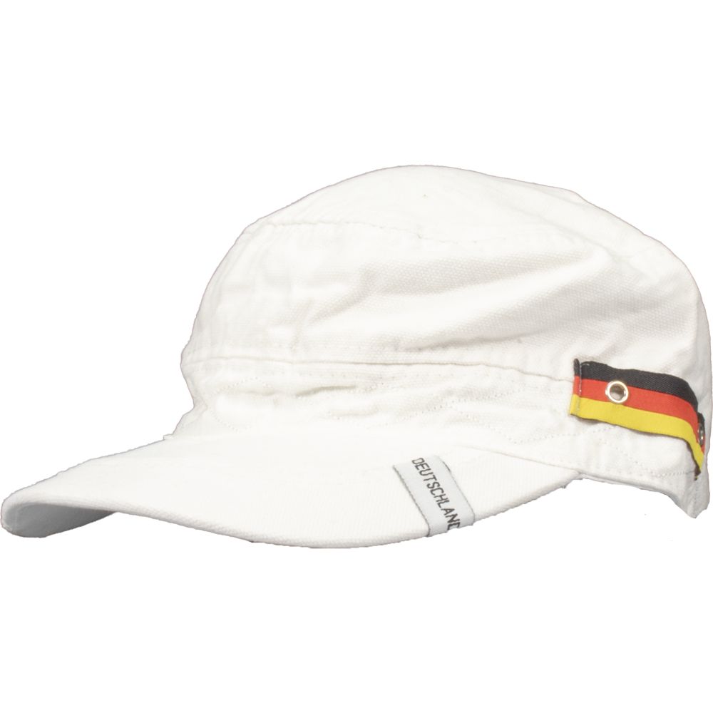 Deutschland Cap Weblabel, weiß