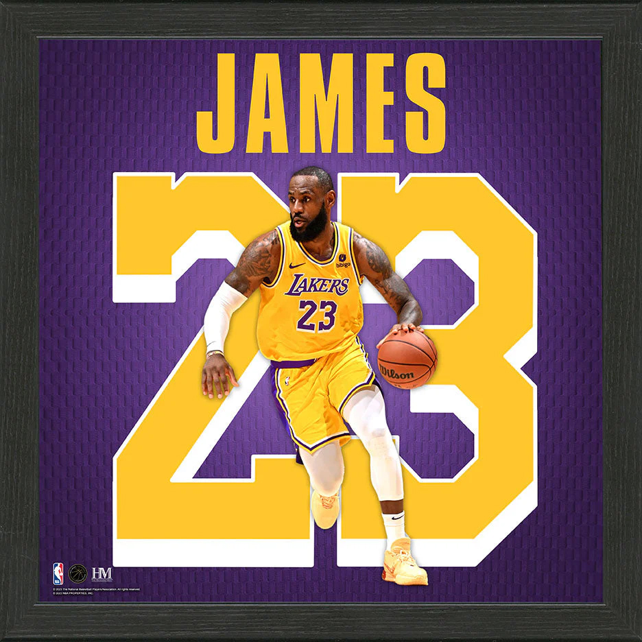Los Angeles Lakers Lebron James Imp. Jersey Frame