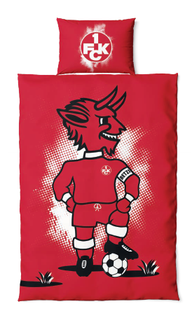 FCK Bettwäsche Teufel/Logo rot